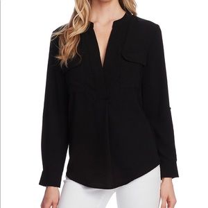 Vince Camuto Rumple Fabric Blouse